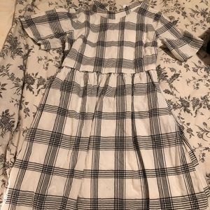 Roolee midi plaid high neck dress
